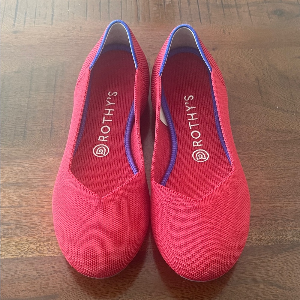 Rothy's Vibrant Red and Purple Flats